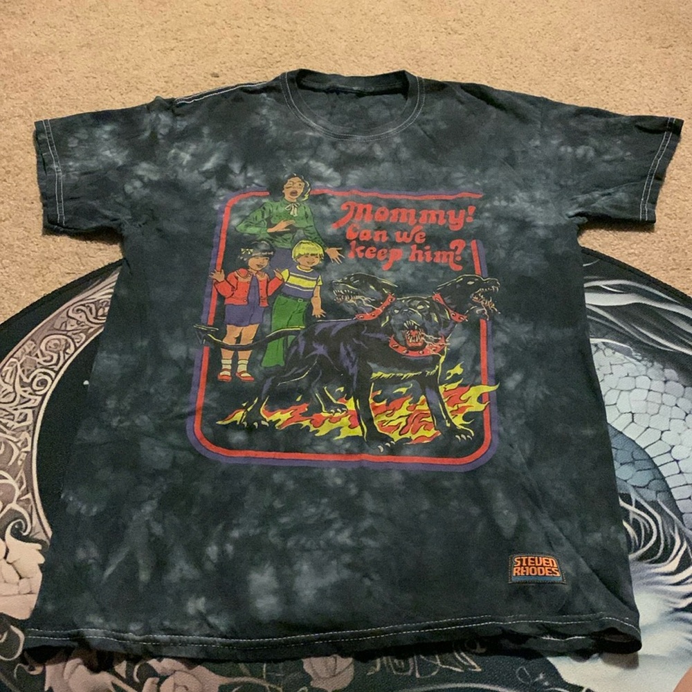 “Mommy can we keep him?” Cerberus tshirt